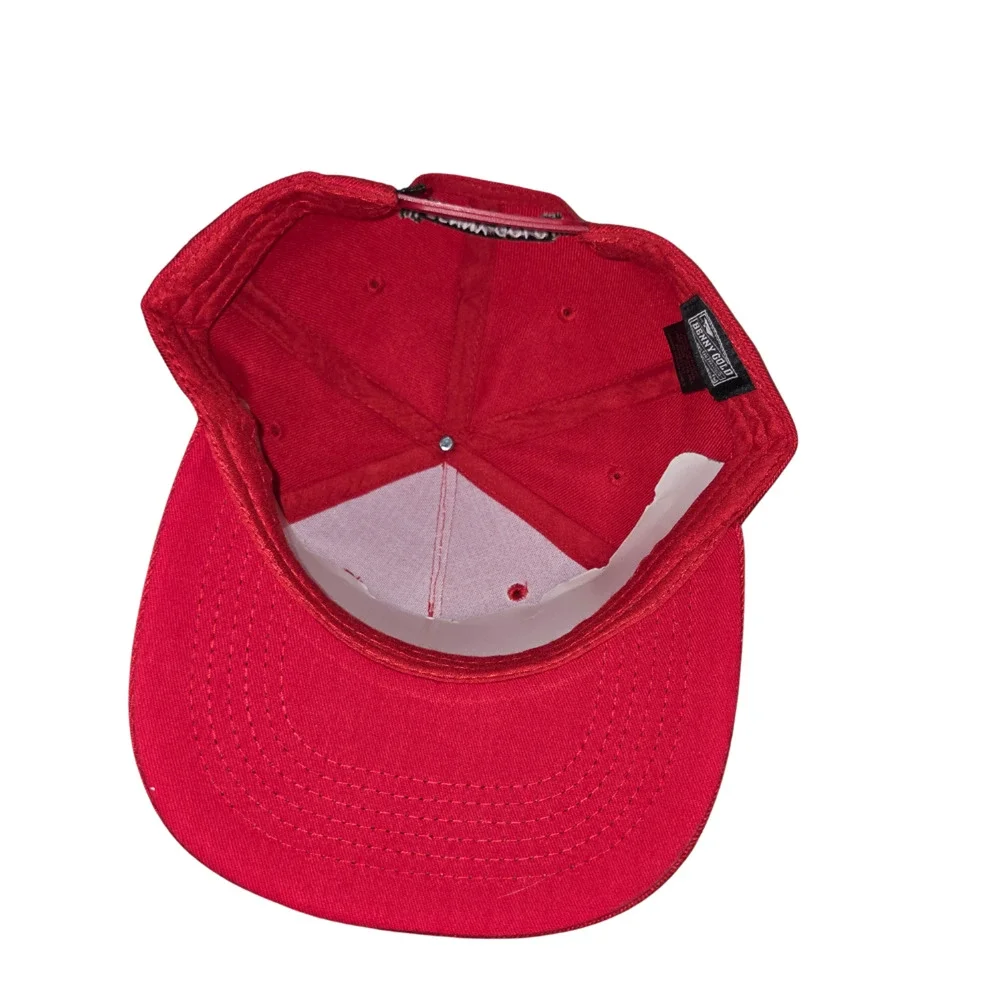 Benny Gold Paper Plane Cap Mens Red White Embroidered Adjustable Snapback Hat